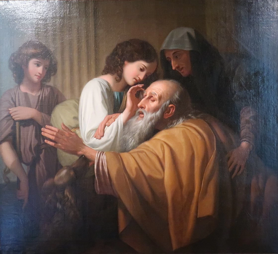 Tobias guarisce la cecità del padre - Schorr Collection